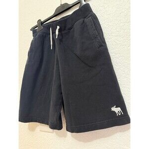 Abercrombie Kids dark Blue Fleece Shorts Size 13/14 Logo Sweat Shorts